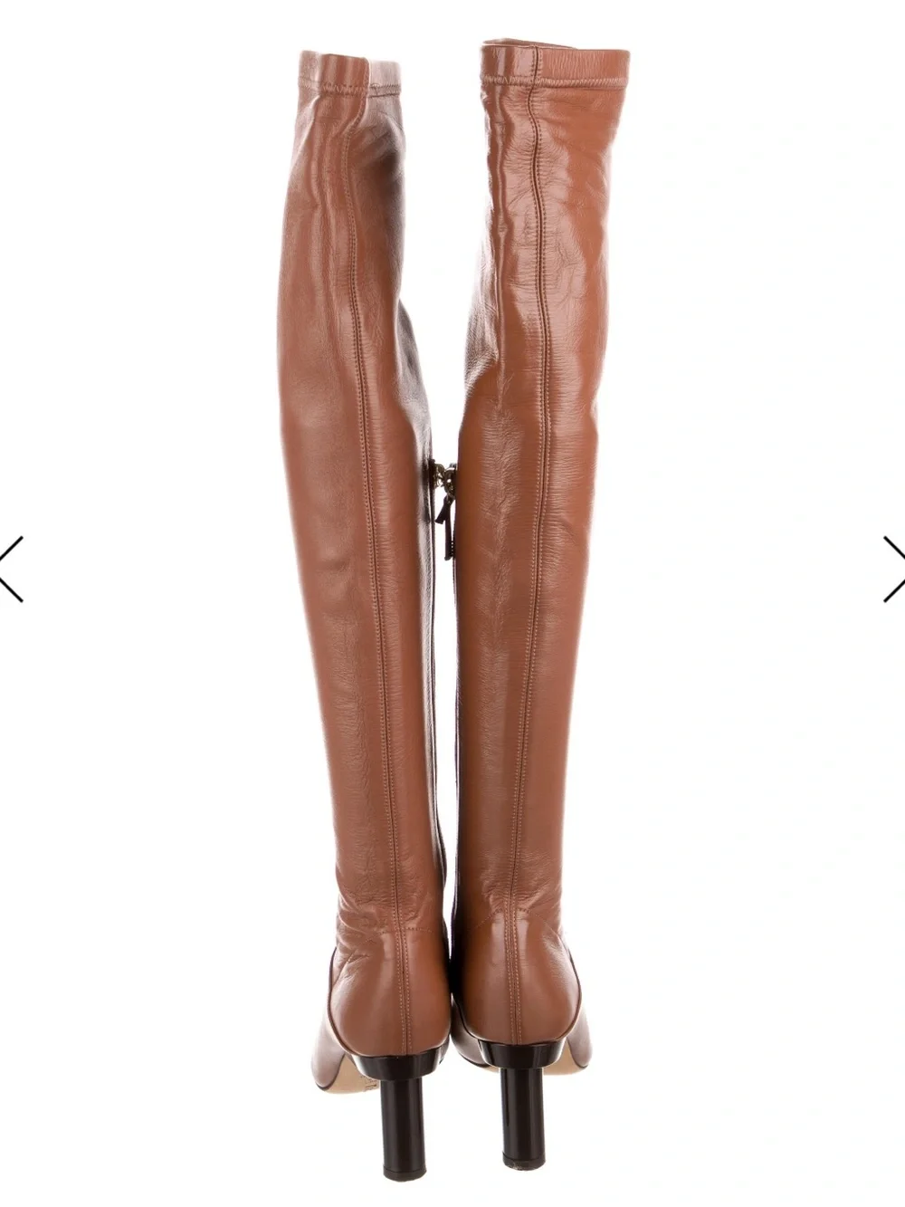 Sexy Yet Classy Tibi Cognac Brown Over-the-Knee Pointed Toe Boots size 6 EUC